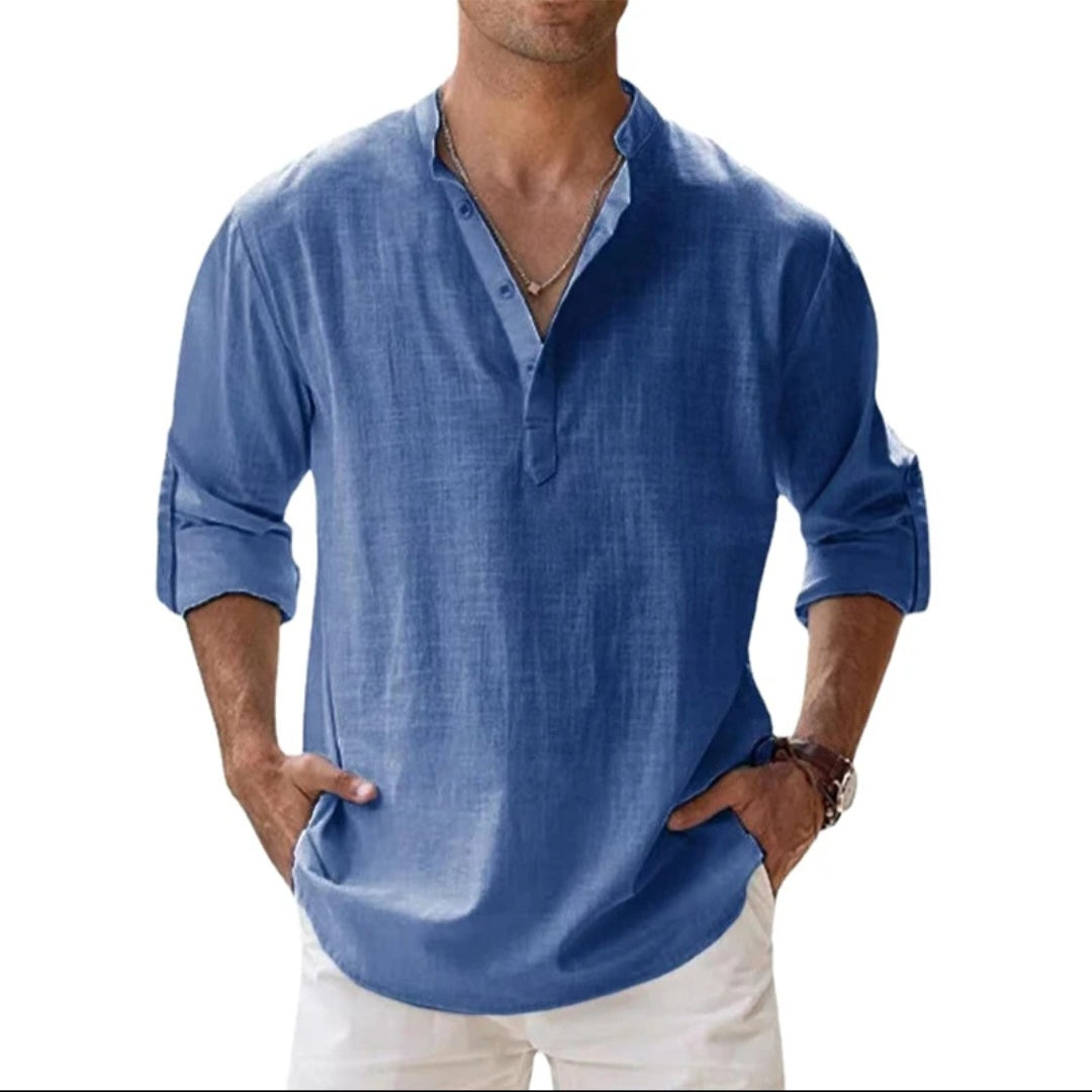 COTTON LINEN SHIRT - MEN