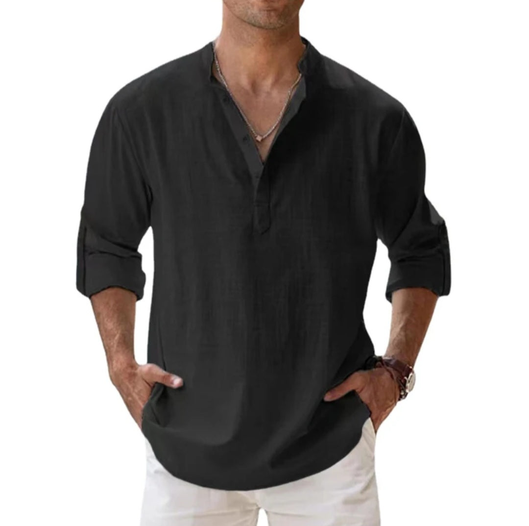 COTTON LINEN SHIRT - MEN