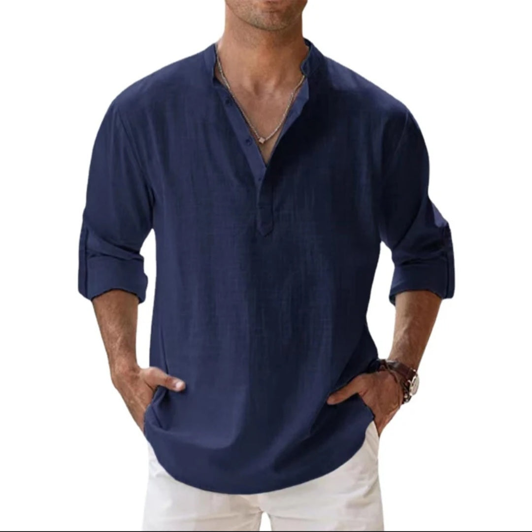 COTTON LINEN SHIRT - MEN