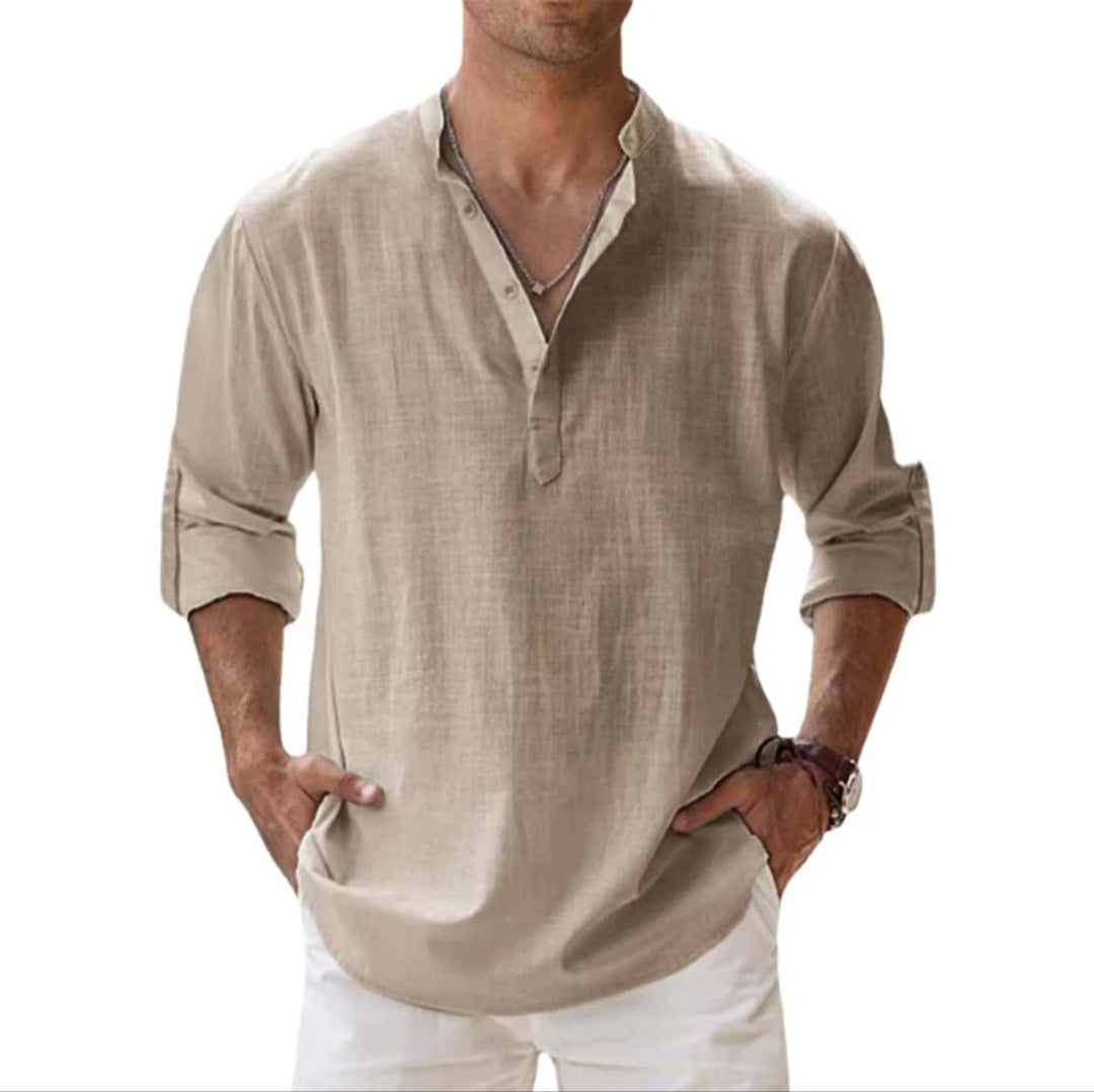 COTTON LINEN SHIRT - MEN