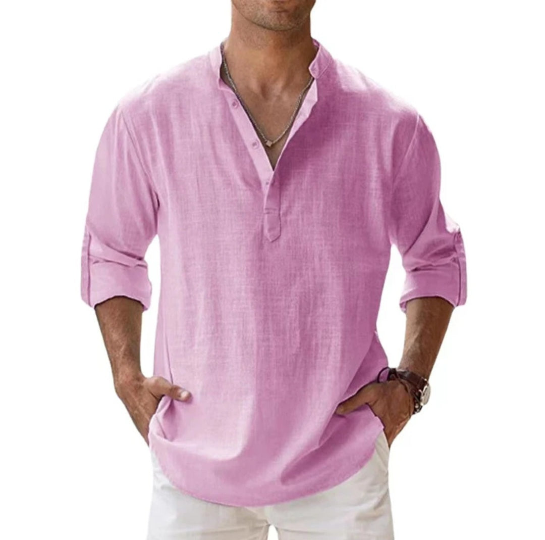 COTTON LINEN SHIRT - MEN