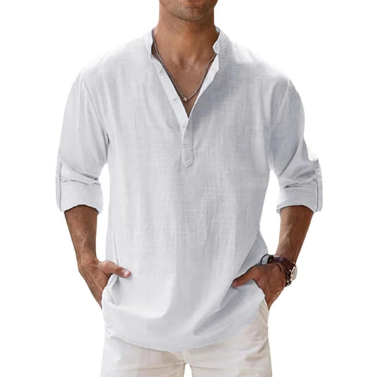 COTTON LINEN SHIRT - MEN